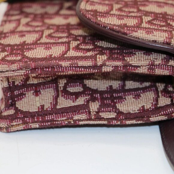 CHRISTIAN DIOR Oblique Saddle Belt Bag Burgundy 05-RU-1129 - Picture 15 of 15